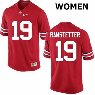 NCAA Ohio State Buckeyes Women's #19 Joe Ramstetter Red Nike Football College Jersey ZTT8345XY